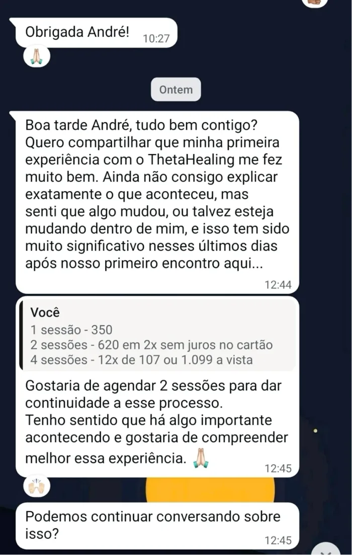 Depoimento de cliente do André Castro