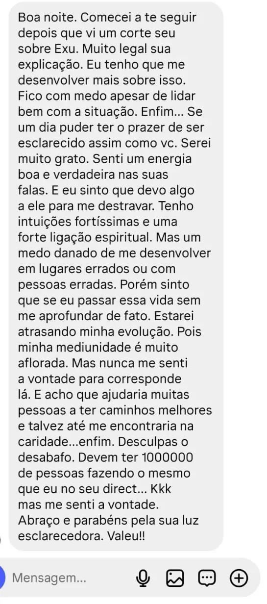 Depoimento de cliente do André Castro